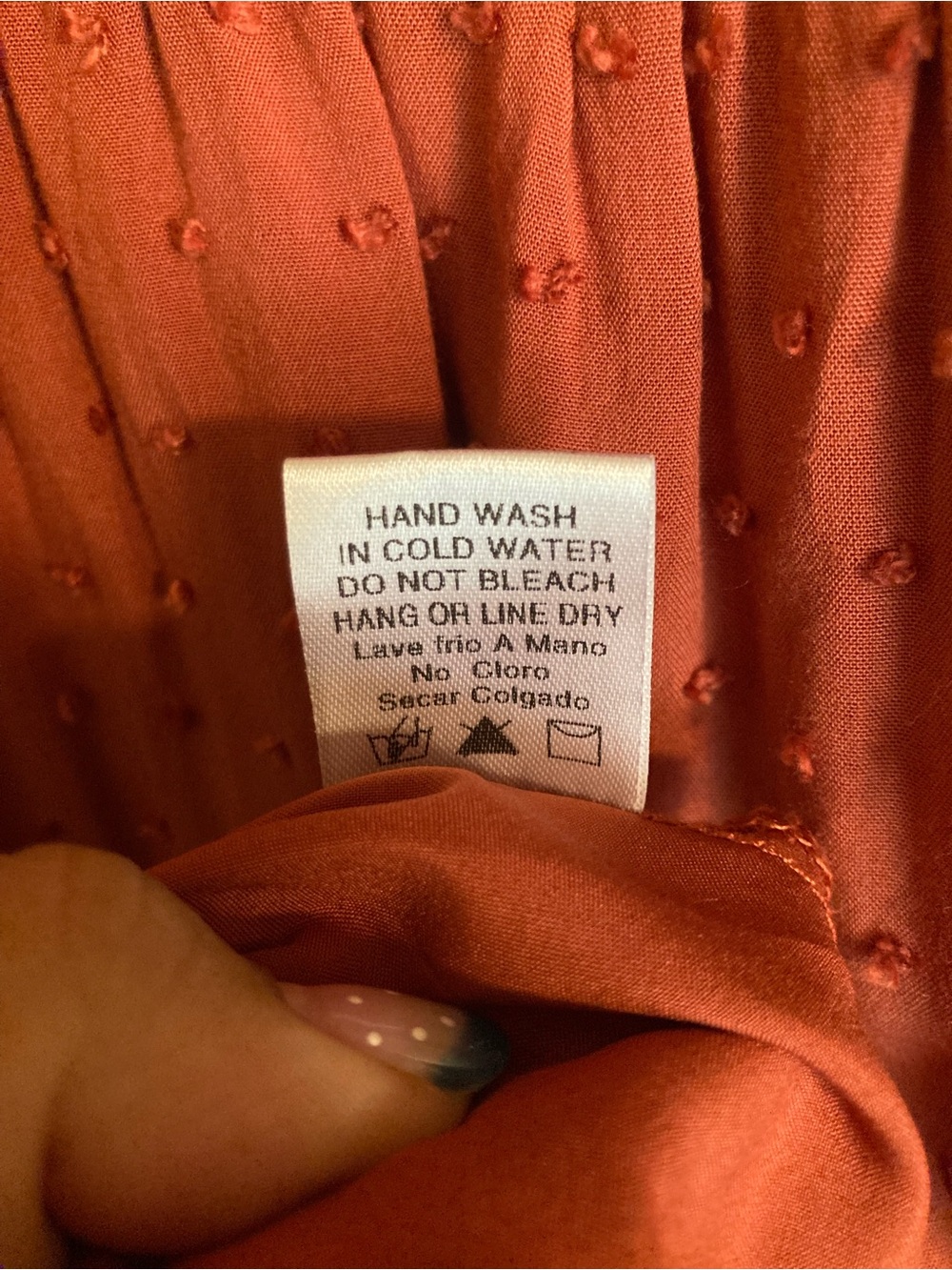 tea n rose Rust-Red Swiss Dot Tiered Maxi Dress - Picture 8 of 9